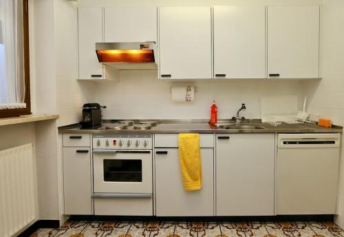 Una cocina o cocineta en Ferienwohnung D22