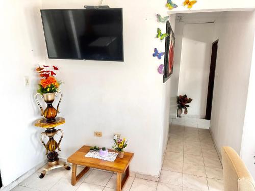 TV a/nebo společenská místnost v ubytování Apartamento cerca a la playa