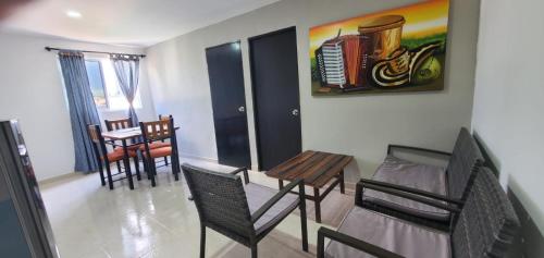 Χώρος καθιστικού στο Apartahotel hm caribe