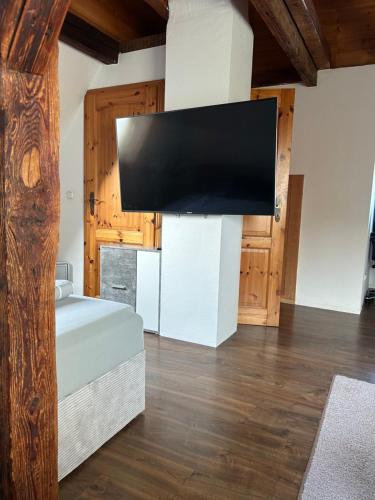 Televisyen dan/atau pusat hiburan di Duplex Schlafzimmer in Haus