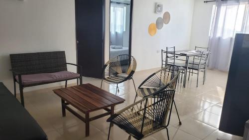 Χώρος καθιστικού στο Apartahotel hm caribe