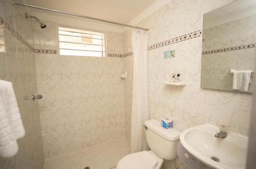 Koupelna v ubytování Hotel Casa Fátima