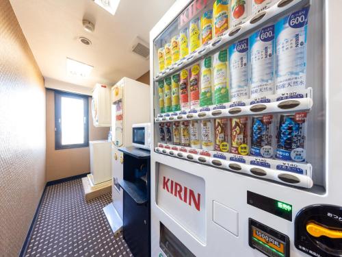 a drink vending machine in a korean convenience store at APA Hotel Uozu Ekimae in Uozu