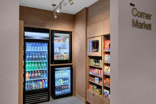 a store with a soda refrigerator in a store at Fairfield Inn & Suites by Marriott Roanoke Salem in Salem