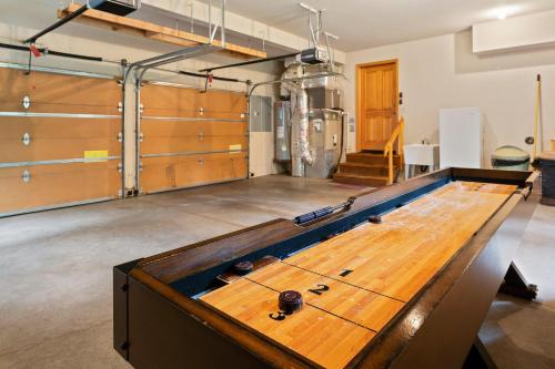 a large ping pong table in a room at Glaze Meadow 376 in Black Butte Ranch