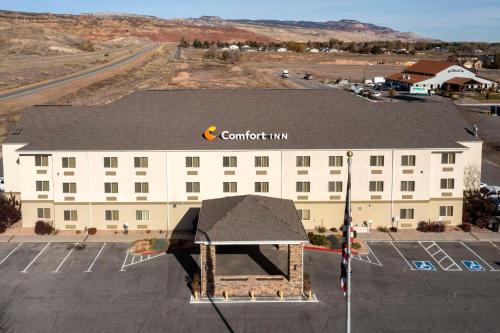 a building with a sign on the top of it at Comfort Inn Richfield I-70 in Richfield