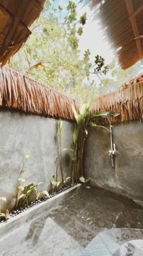 a building with a wall with plants on it at Cocochill Surfhouse in Biha