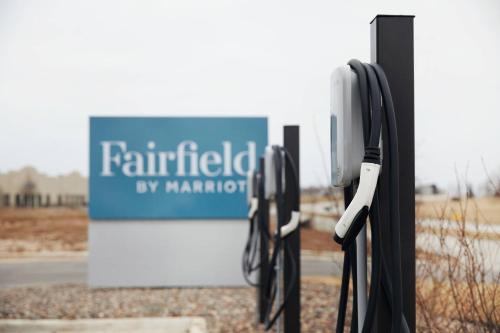 a sign for a farmfield my marion gas station at Fairfield Inn & Suites Sheboygan in Sheboygan