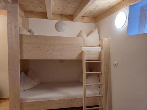 a couple of bunk beds in a room at Quercus Appartements contactless check-in in Patergassen