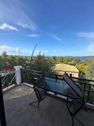 a view from the balcony of a house at Seapine Studios in Lassi
