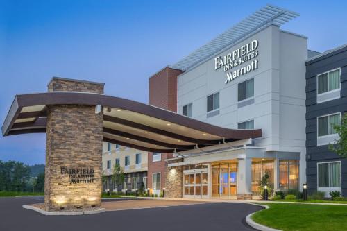 a rendering of the front of the fischer hotel minneapolis at Fairfield Inn & Suites by Marriott Bloomsburg in Bloomsburg