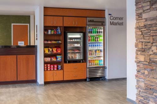 a store with a refrigerator with drinks in it at Fairfield Inn Spokane Downtown in Spokane