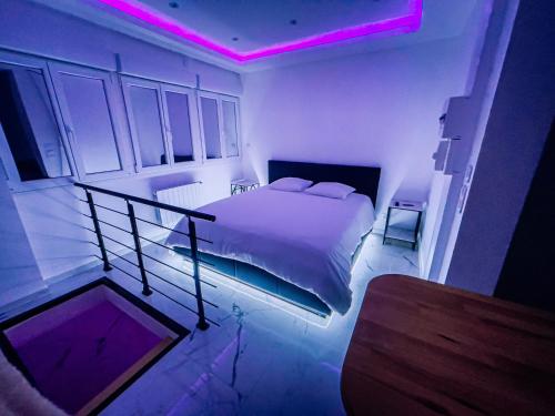Postel nebo postele na pokoji v ubytování Suite KING Size SAUNA JACUZZI