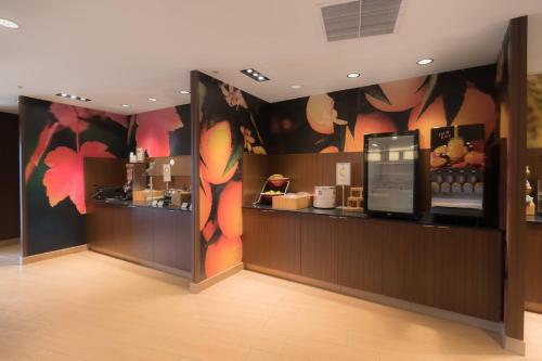 a store with a counter in a room with at Fairfield Inn & Suites by Marriott Gaylord in Gaylord