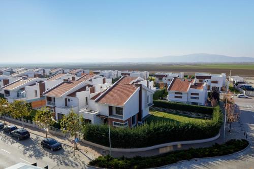 an aerial view of houses in a suburb at Four Points by Sheraton Prishtina City in Pristina