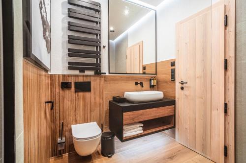 Koupelna v ubytování Wellness Apartmány Viktória