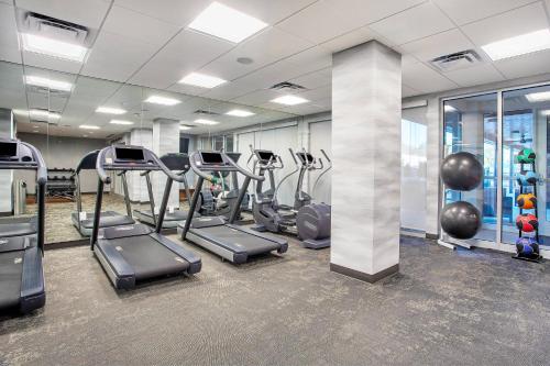 a gym with treadmills and elliptical machines at Fairfield Inn & Suites by Marriott Pigeon Forge in Pigeon Forge