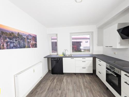 Kuchyň nebo kuchyňský kout v ubytování W6 - Gemütliche Wohnung in Lichtenhain