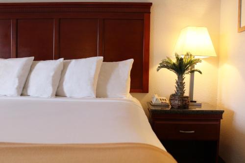 Кровать или кровати в номере Rodeway Inn