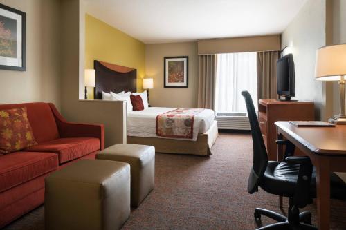 a hotel room with a bed and a desk at Fairfield Inn & Suites Tucson North/Oro Valley in Oro Valley