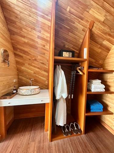 a bathroom with a sink in a room at Bakantiang Resort in Ko Lanta