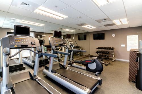 a gym with cardio equipment in a room at Fairfield Inn & Suites by Marriott Panama City Beach in Panama City Beach