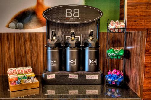 a group of three gas cylinders sitting on a counter at Fairfield Inn and Suites Oklahoma City Yukon in Yukon