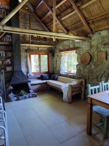 Ένα ή περισσότερα κρεβάτια σε δωμάτιο στο Cabaña Maitane