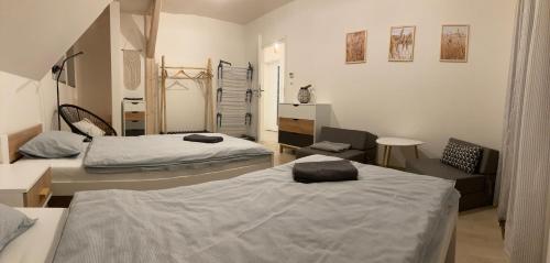 Ένα ή περισσότερα κρεβάτια σε δωμάτιο στο Apartmán Krkonoše Rokytnice