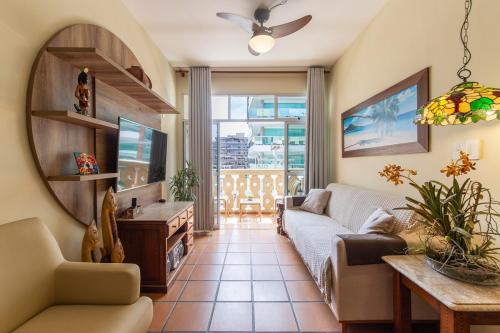 Postel nebo postele na pokoji v ubytování Apartamento inteiro em frente à Praia do Forte