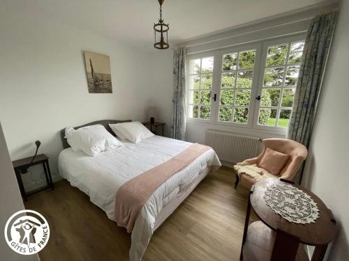 Postel nebo postele na pokoji v ubytování Brise de l ocean