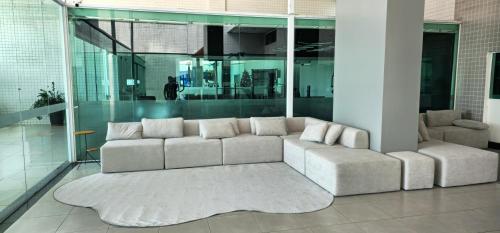 Area soggiorno di Apartamento no Edifício Manhattan - Bairro Nobre de Caruaru