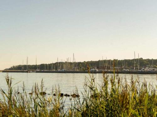 a large body of water with boats in it at Suite with sea view in Sölvesborg in Sölvesborg