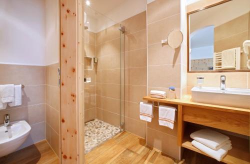 Koupelna v ubytování Hotel Edda