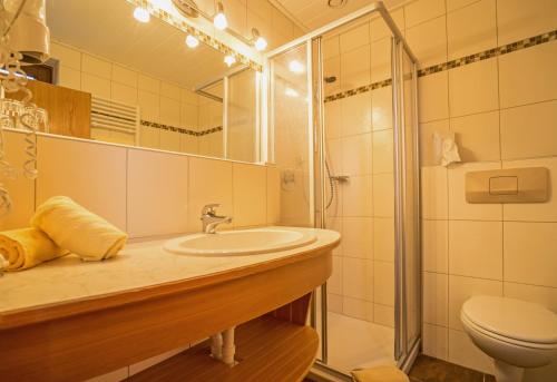 Koupelna v ubytování Haus Stampfer
