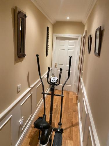 a room with a stand up camera in a hallway at Dromane Lodge self-catering apartment eircode V94HR5C in Limerick