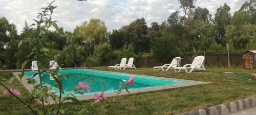Piscine de l'établissement Cabañas Terra Nova Colbun Machicura ou située à proximité