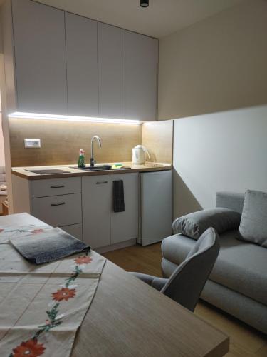 Kuchyň nebo kuchyňský kout v ubytování Apartment Kukučka - Tatranská Štrba