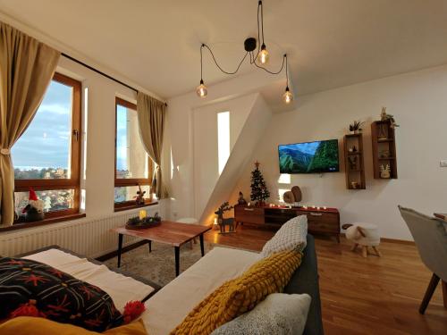 Postel nebo postele na pokoji v ubytování Aries apartman Divčibare