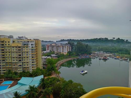 Landskap semula jadi dekat dengan apartmen