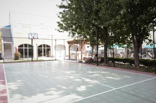 a basketball court in front of a building at Residence Inn by Marriott Sacramento Airport Natomas in Sacramento