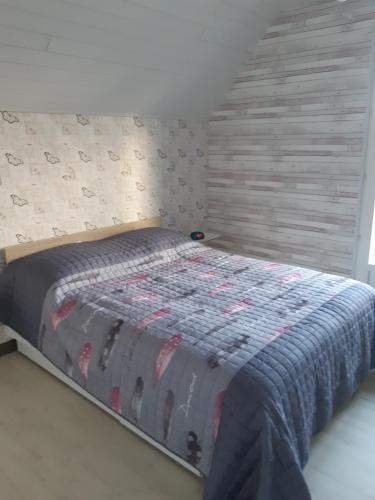 Postel nebo postele na pokoji v ubytování La Ch'tite Cahute