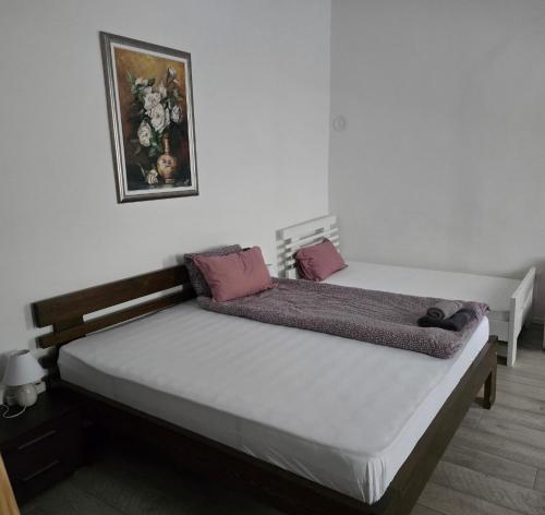 En eller flere senge i et værelse på Sarajevo central quiet apartment,private free parking