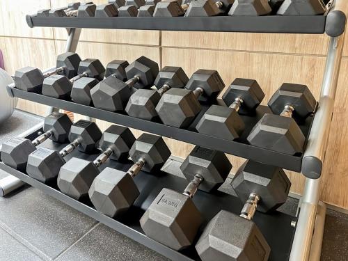 Gimnasio o instalaciones de fitness de Newly South Gate Studio Apt with Pool, Gym Netflix by 2ndHome