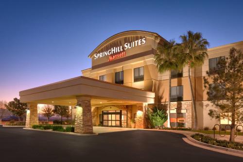 a hotel with a sign on the front of it at SpringHill Suites Thatcher in Thatcher