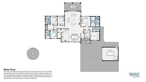a floor plan of a house at Misty Pond in Berrima