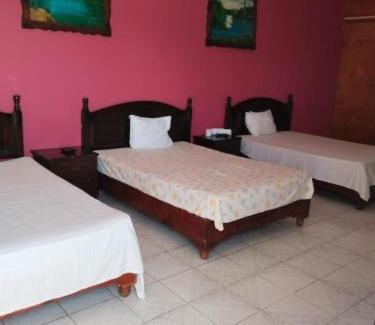 Postel nebo postele na pokoji v ubytování Hotel Real