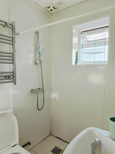 Bilik mandi di Cosy 2-Bed Studio with Amenities
