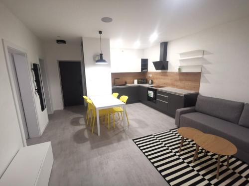 Χώρος καθιστικού στο Apartmány pod Chočom