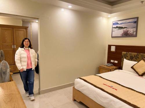 Cama o camas de una habitación en Sapa Snow Hotel